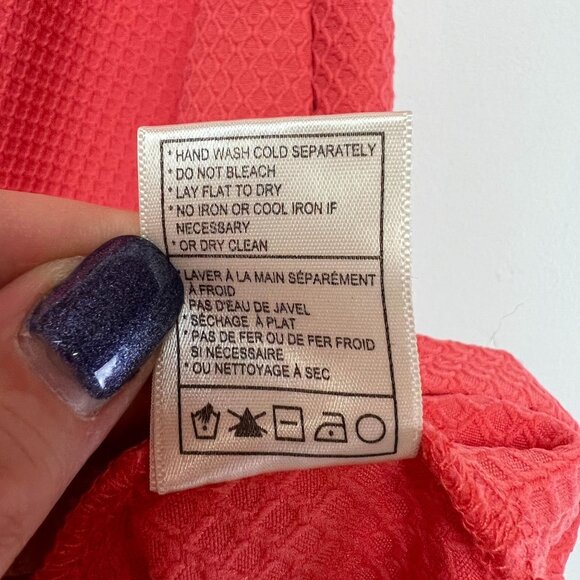 Cupcakes & Cashmere Women's Size S One Shoulder Ruffle Sheath Mini Dress Coral - Picture 9 of 10